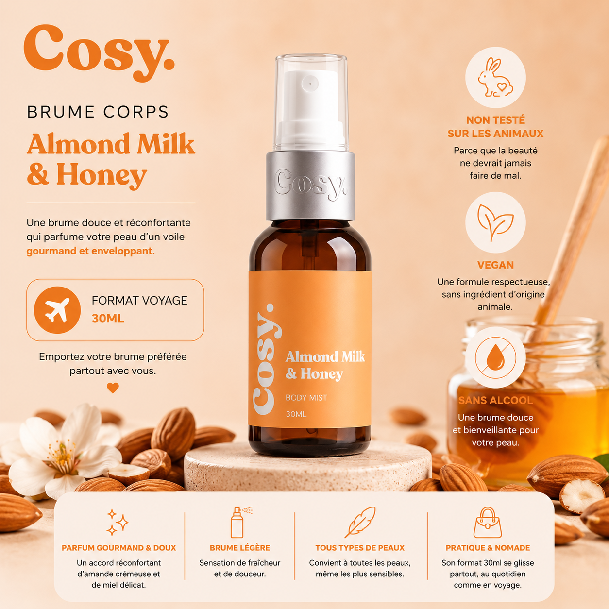 Brume Voyage - Almond milk et honey
