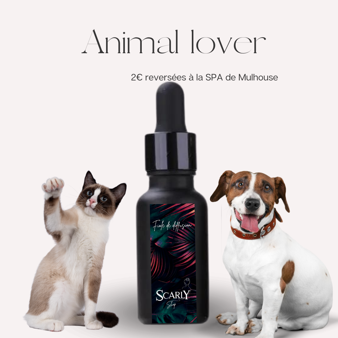 Fiole de diffusion - Anti mauvaises odeur - Animal Lover - Scarly Shop
