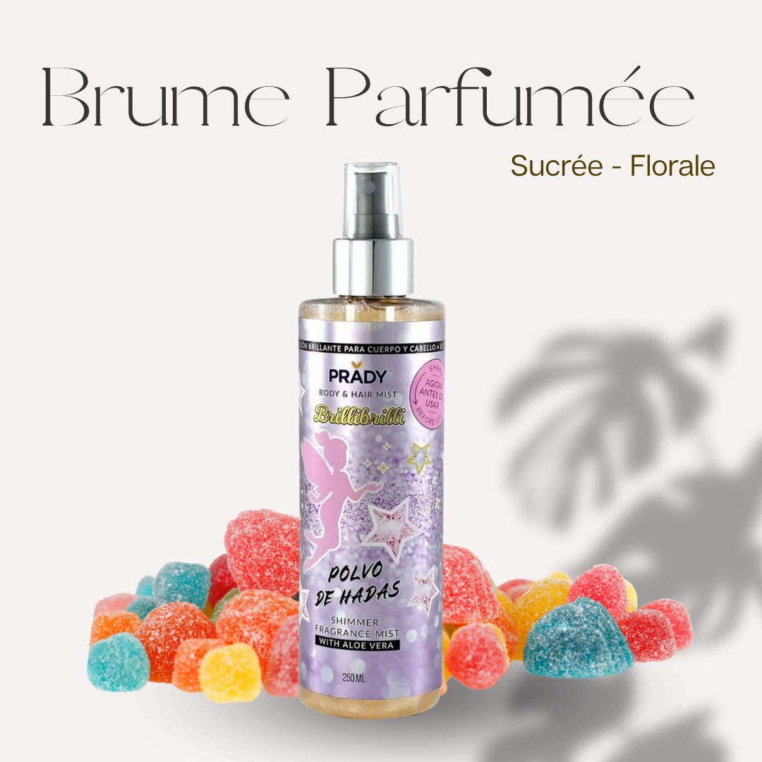 Brume parfumée corporelle + cheveux poussière de fée Prady 250ml