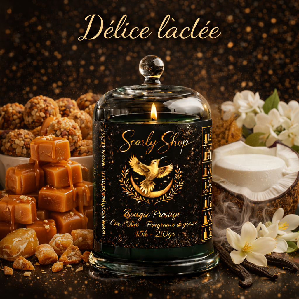 Bougie Prestige - Délice Lactée - 45h - Cire D'olive
