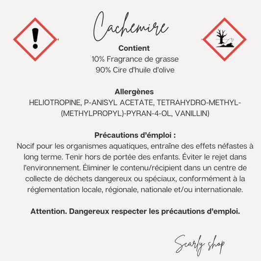 Bougie - Cachemire - Scarly Shop