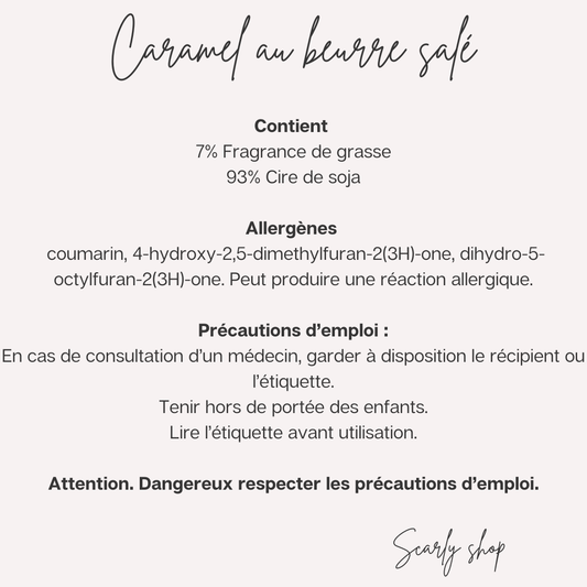 Bougie Caramel beurre salé - Scarly Shop