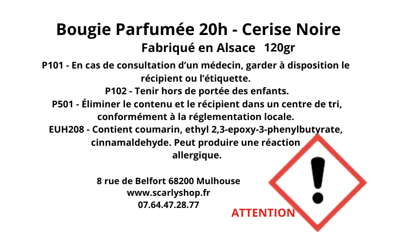 Bougie Cerise Noire - Scarly Shop