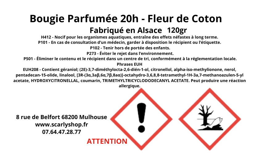 Bougie Fleur de coton - Scarly Shop