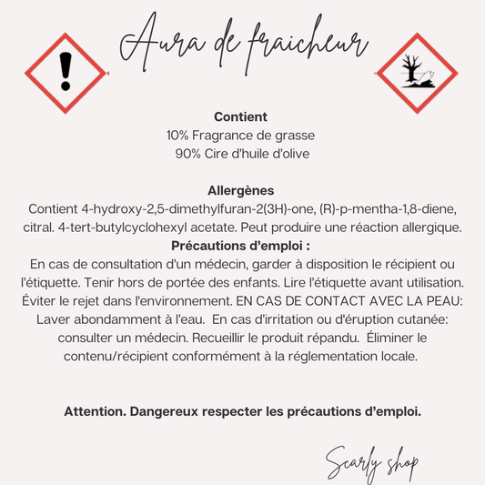 Bougie lessive - Aura de fraicheur - Scarly Shop