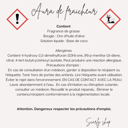 Bouteille - Aura de fraicheur - Scarly Shop