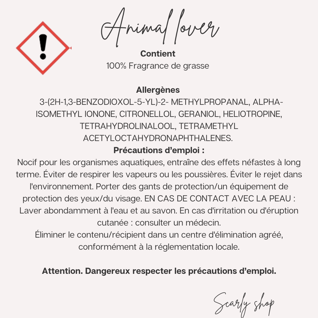 Diffuseur voiture - Animal lover - Scarly Shop