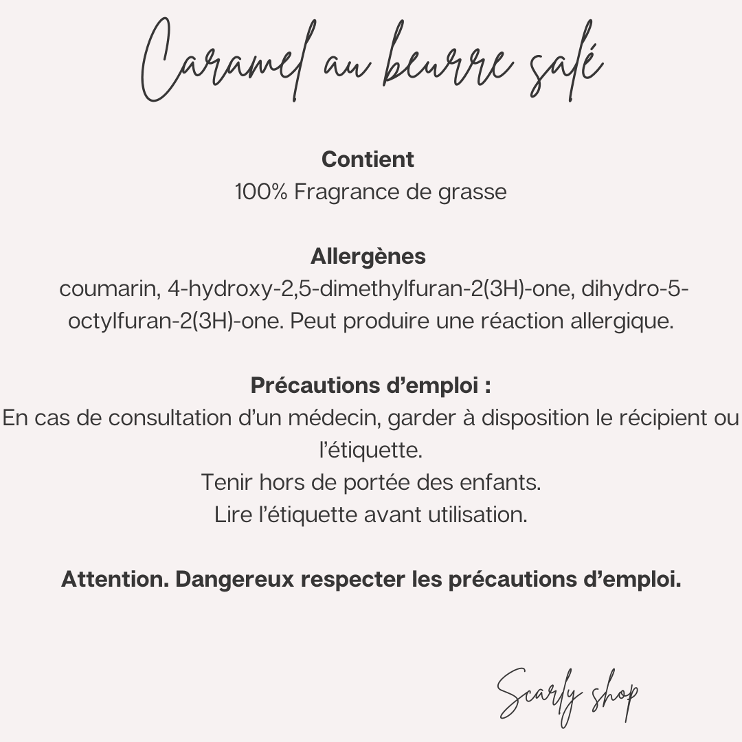 Diffuseur voiture - Caramel au beurre salé - Scarly Shop