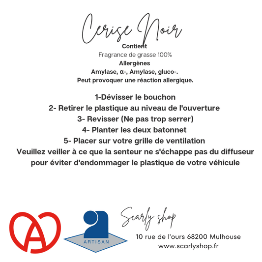 Diffuseur voiture - Cerise noir - Scarly Shop