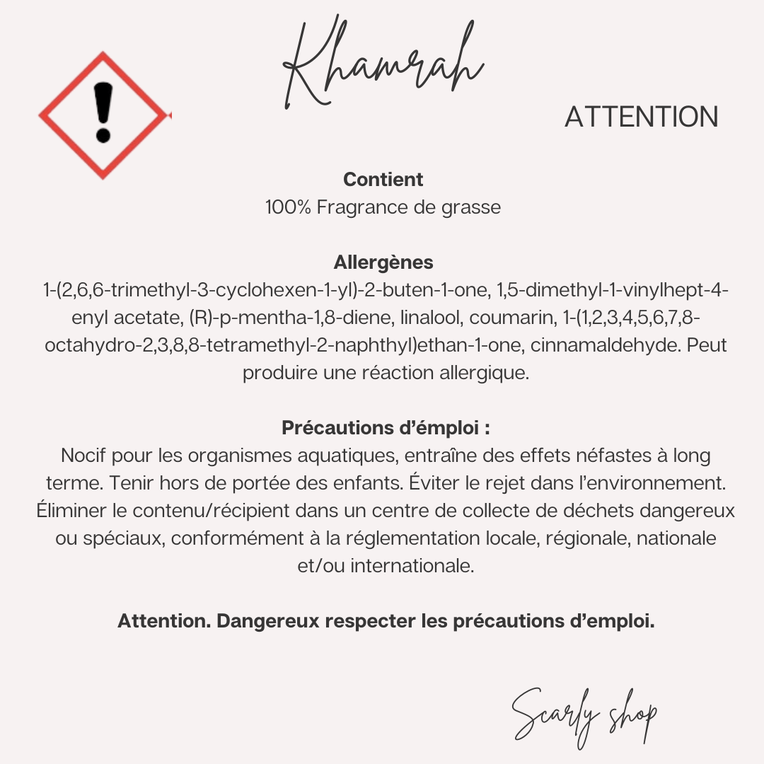 Diffuseur voiture - Khamrah - Scarly Shop