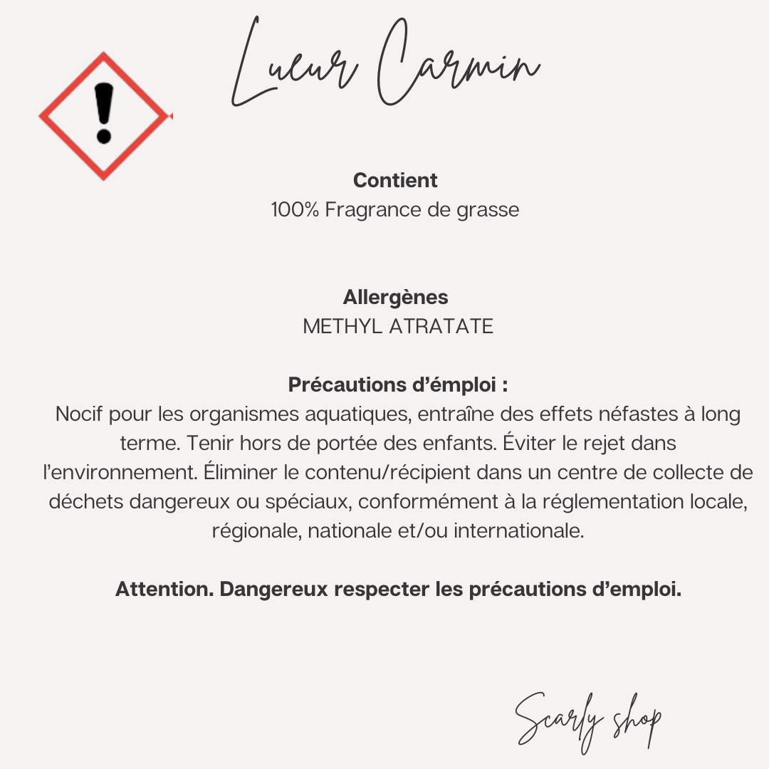 Diffuseur voiture - Lueur Carmin - Scarly Shop