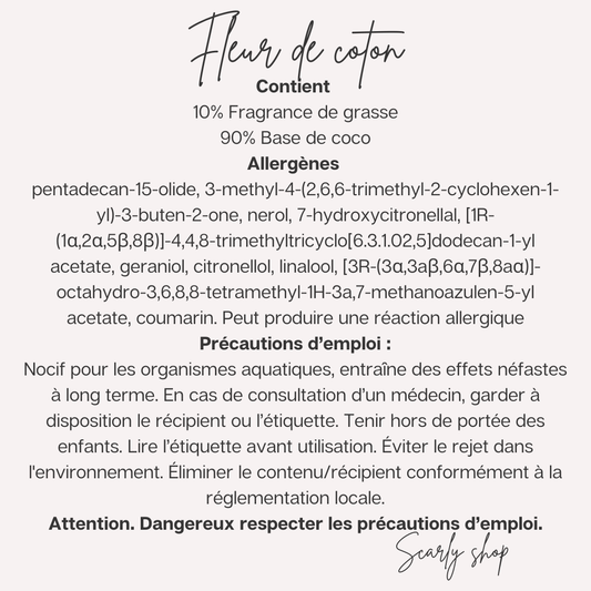 Fiole multi fonction - fleur de coton - Scarly Shop