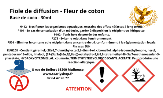 Fiole multi fonction - Fleur de coton - Scarly Shop