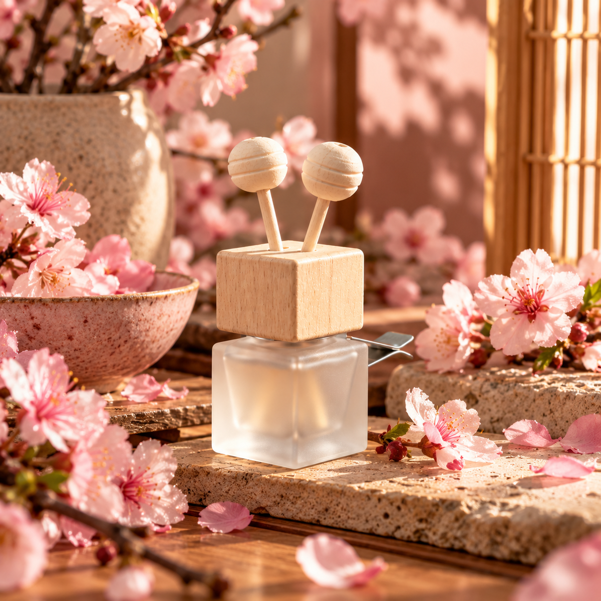 Diffuseur Voiture Artisanal Fleur de Sakura | Sain & Sans Toxines | Scarly Shop