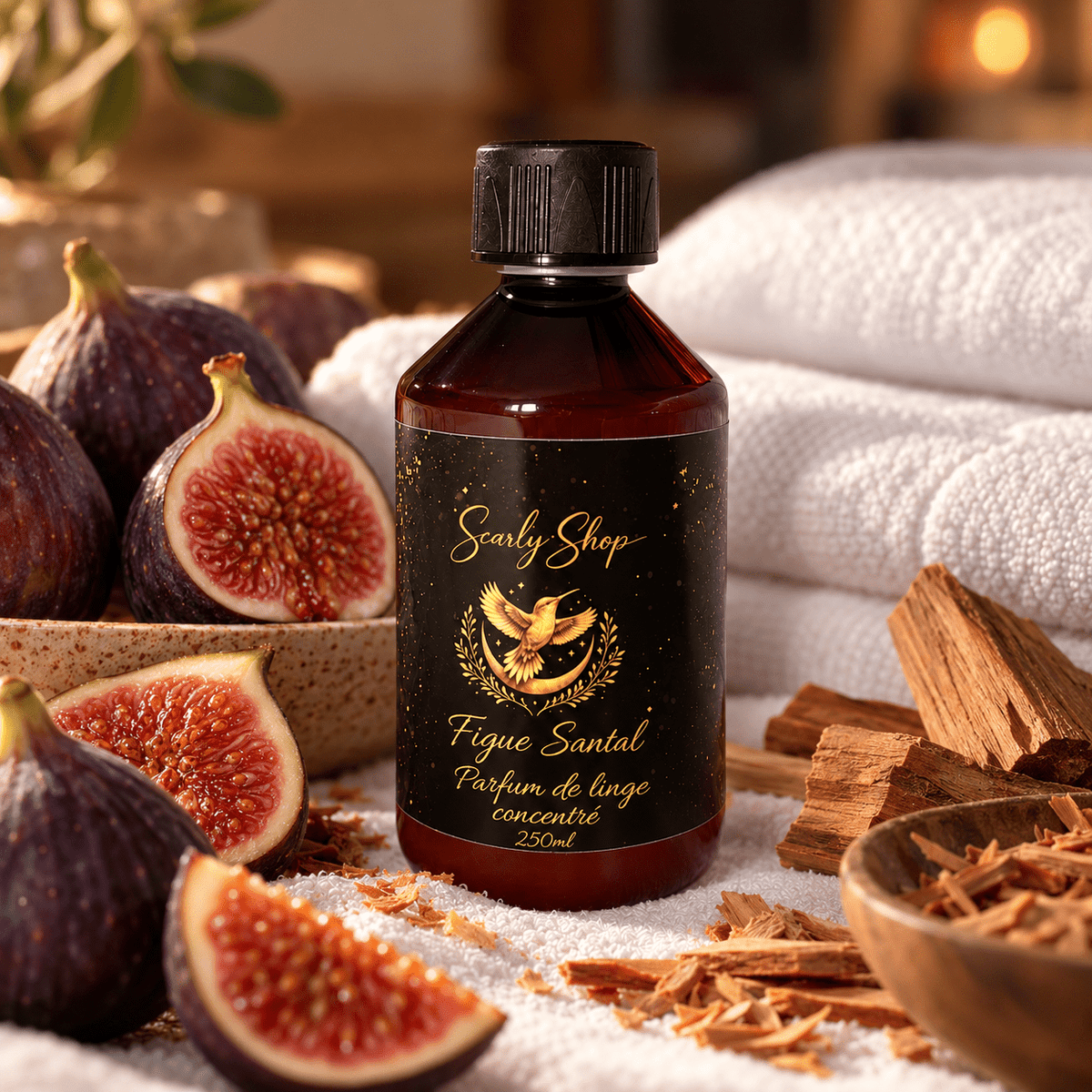 Parfum de Linge Concentré Figue et Santal | Longue Tenue | Scarly Shop - Scarly Shop