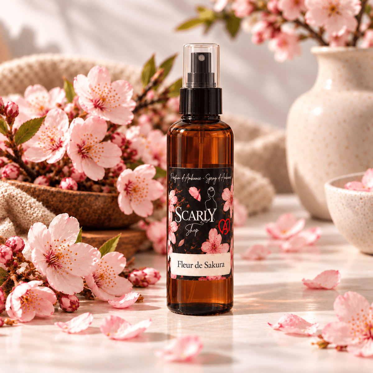 Spray d'Ambiance 100ml Fleur de Sakura | Parfum d'Intérieur | Scarly Shop - Scarly Shop