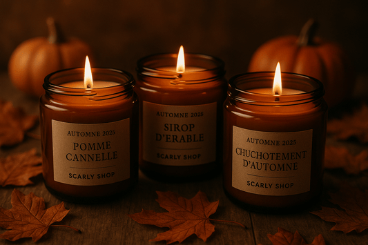 Bougies d'automne 2025 : Tendances et parfums incontournables 🍂 - Scarly Shop