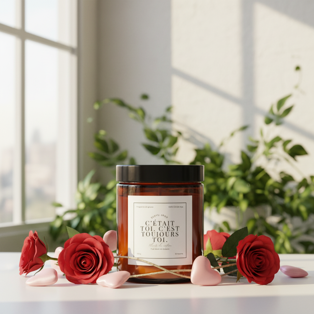 Pré commande - Bougie édition limitée Saint Valentin 35h - C'était toi , c'est toujours toi