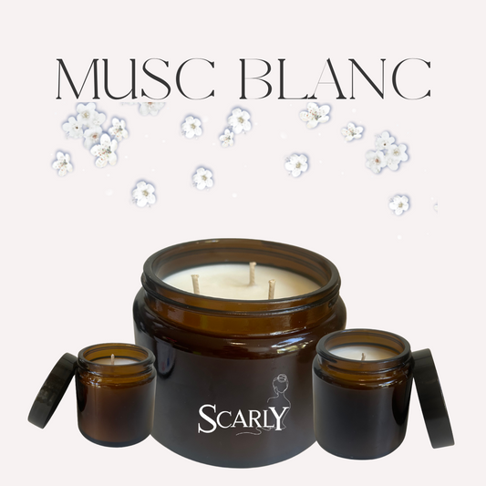 Bougie cire de soja - Musc Blanc