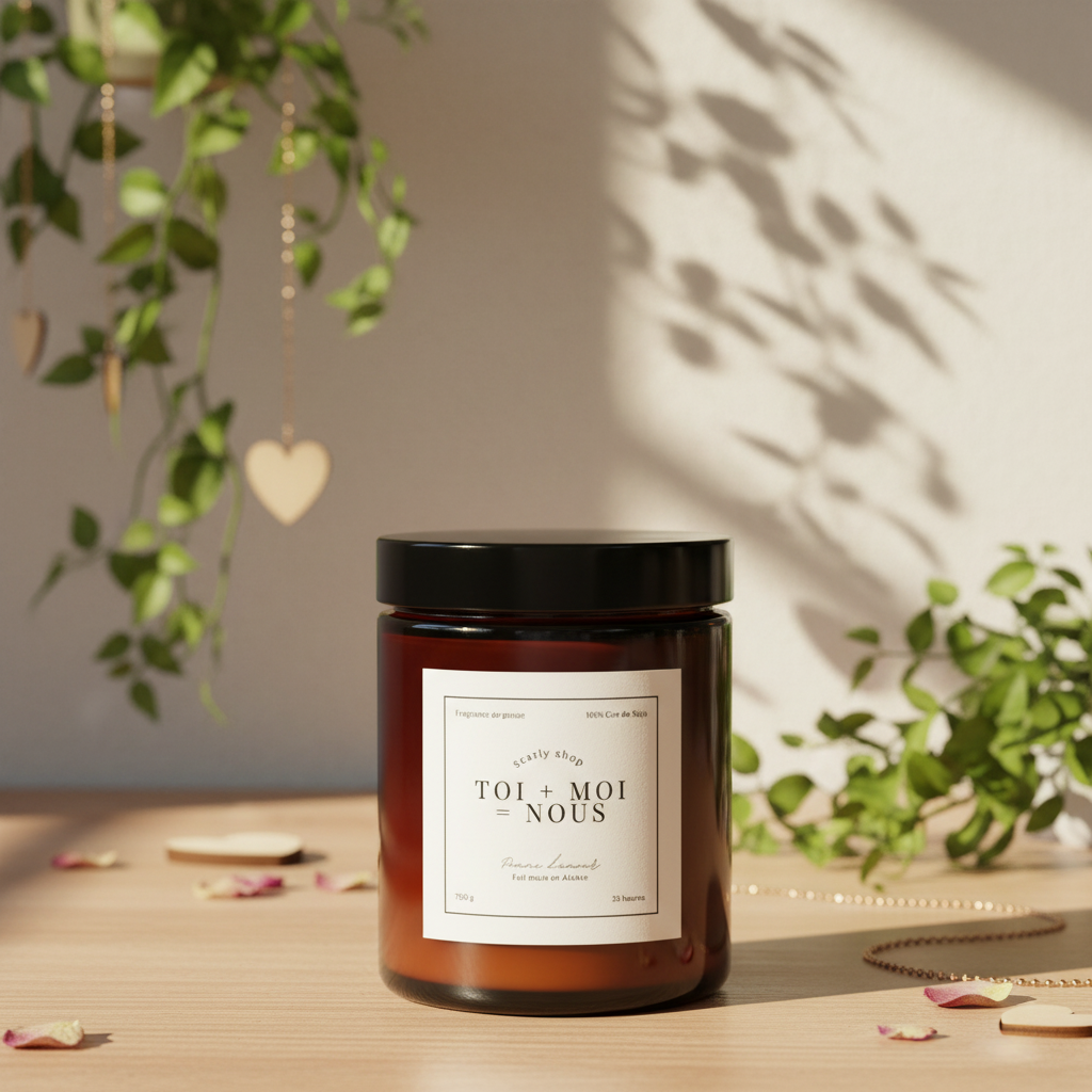 Pré commande - Bougie édition limitée Saint Valentin 35h - Toi + Moi = Nous