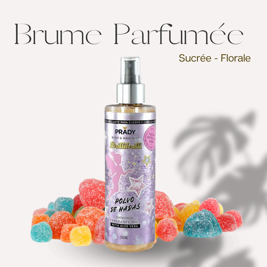 Brume parfumée corporelle + cheveux poussière de fée Prady 250ml -  Scarly Shop