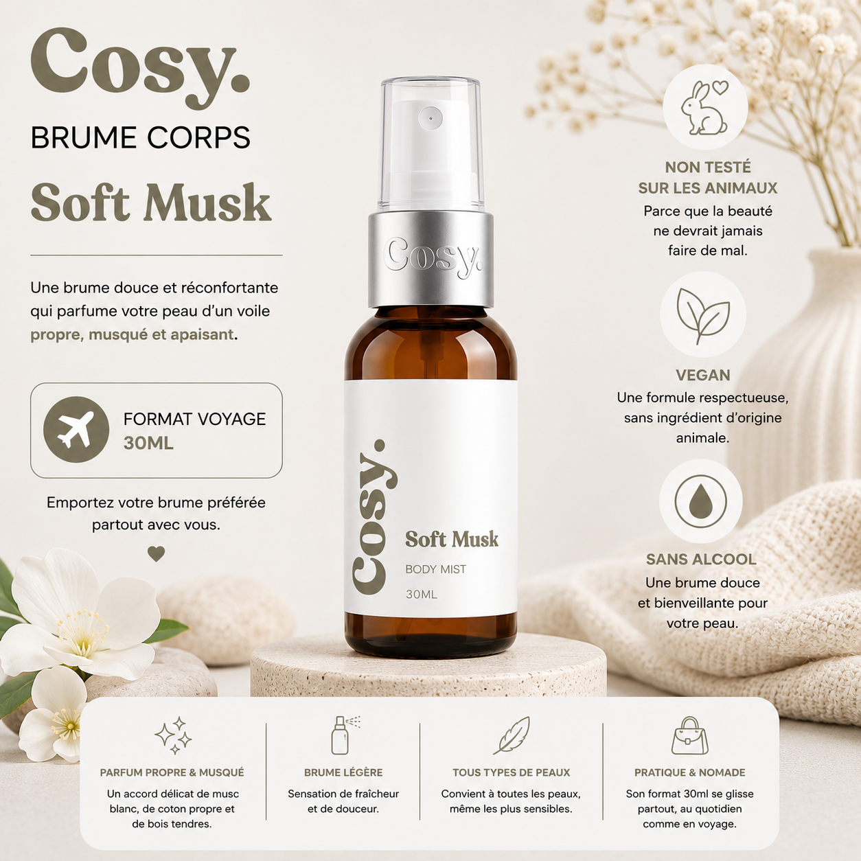 Brume Voyage - Soft musk - Musc blanc