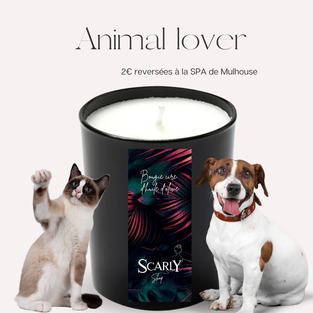 Bougie - Anti mauvaise odeur - Animal lover -  Scarly Shop