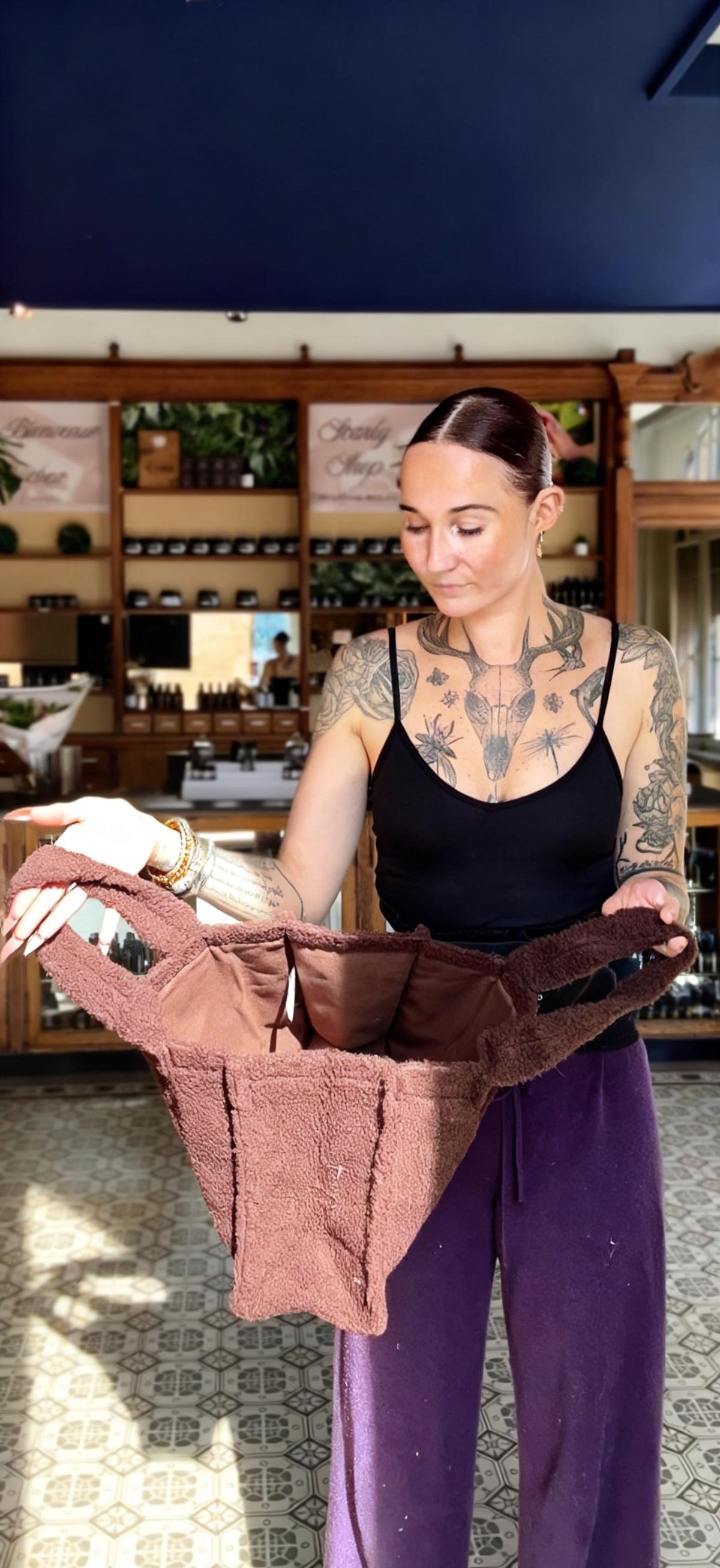 Sac Teddy marron
