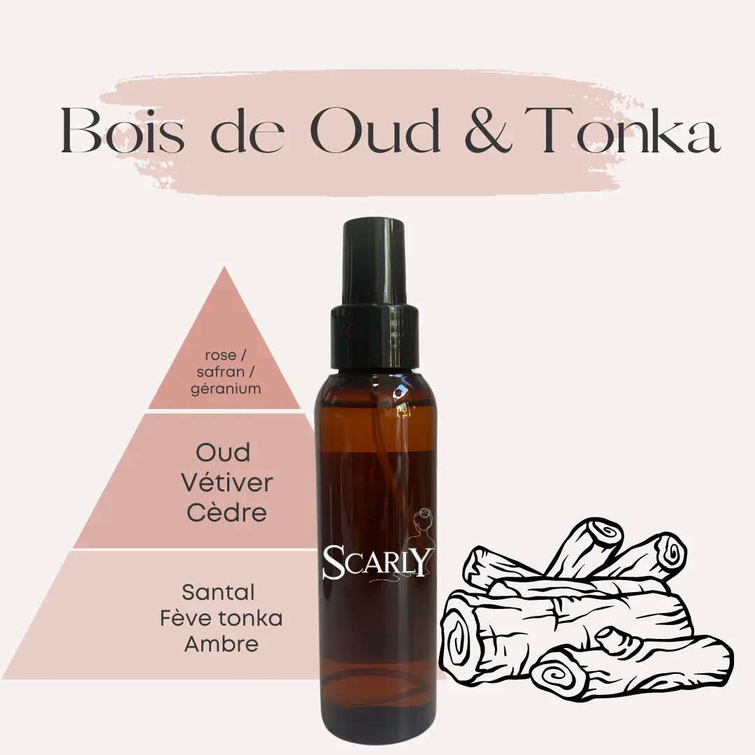 Spray 100ml Bois de oud & Tonka Scarly Shop