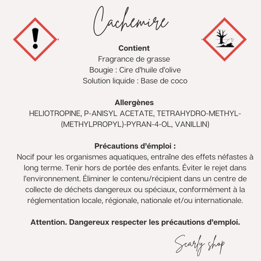 Bouteilles 1L pour le sol - Cachemire