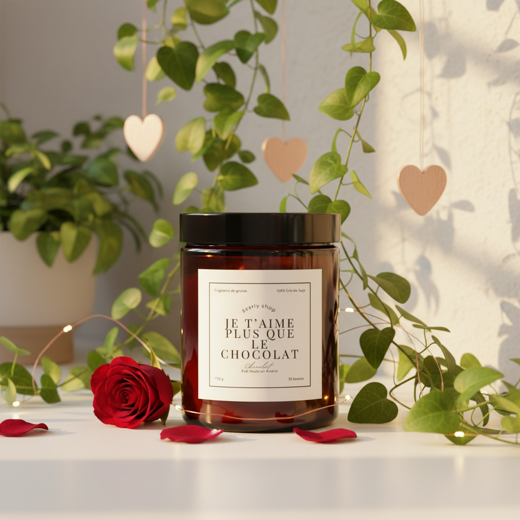 Pré commande - Bougie édition limitée Saint Valentin 35h - Je t'aime plus que le chocolat