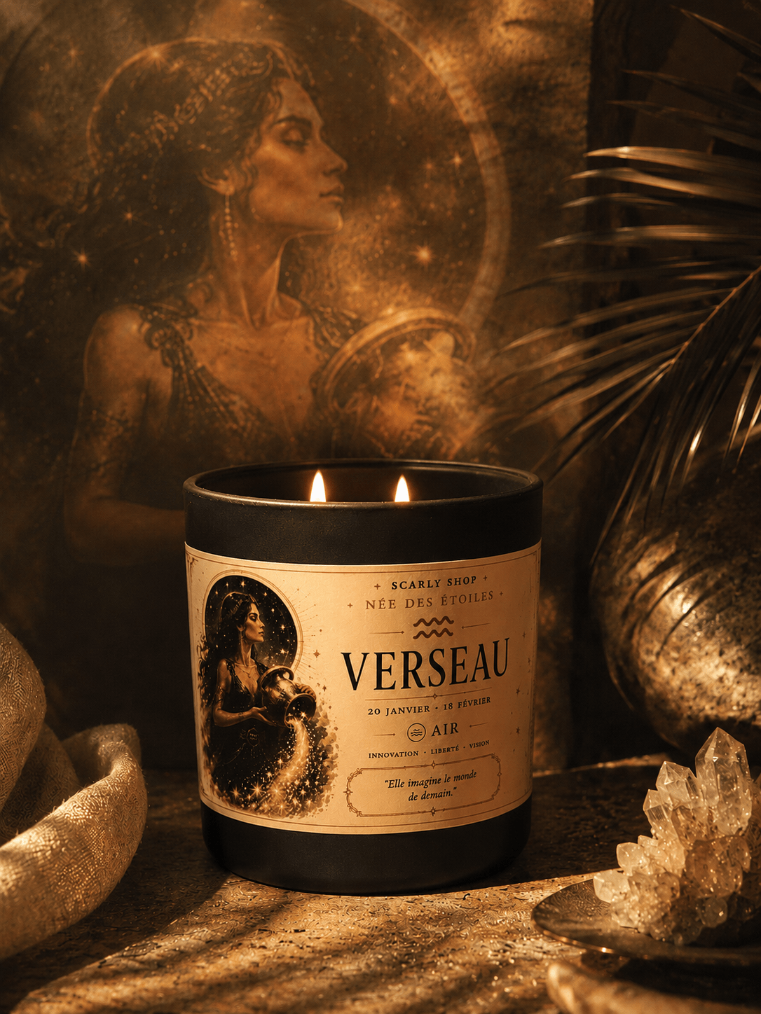 Bougie 60h - Verseau - Scarly Shop