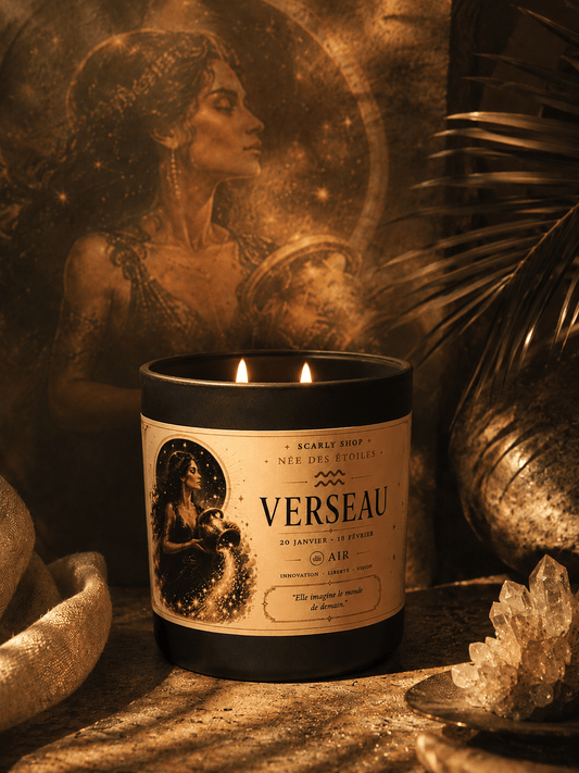 Bougie 60h - Verseau - Scarly Shop