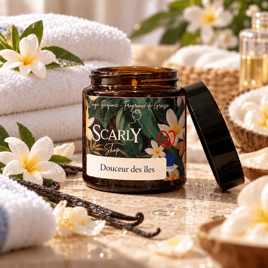 Bougie Artisanale Douceur des Îles | Cire Coco & Olive | Scarly Shop - Scarly Shop