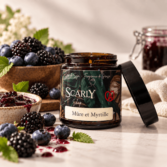 Bougie Artisanale Mûre et Myrtilles | Cire de Coco & Olive | Scarly Shop - Scarly Shop