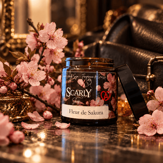 Bougie Fleur de Sakura Artisanale | Cire Coco & Olive | Scarly Shop - Scarly Shop