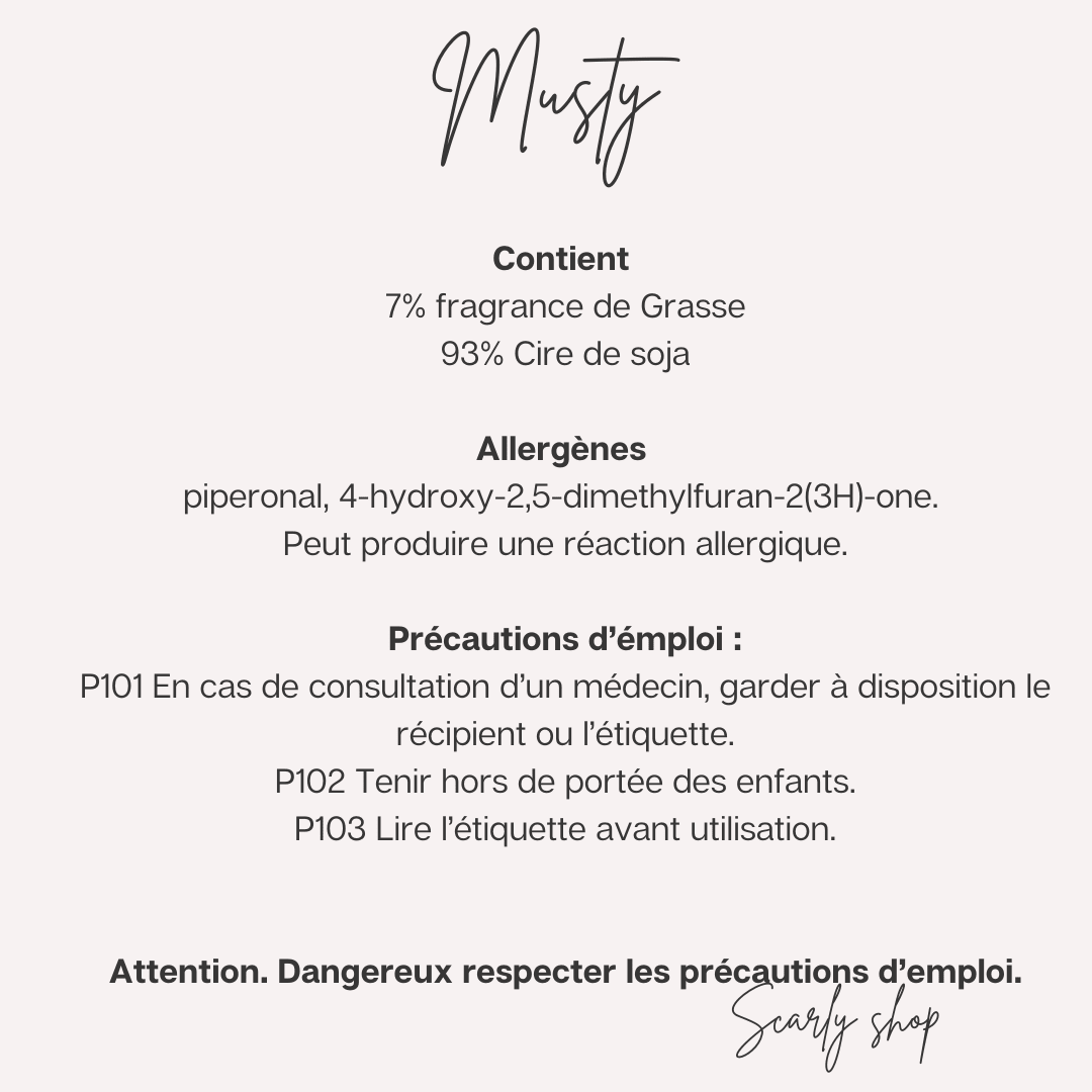 Bougie Musty - Scarly Shop