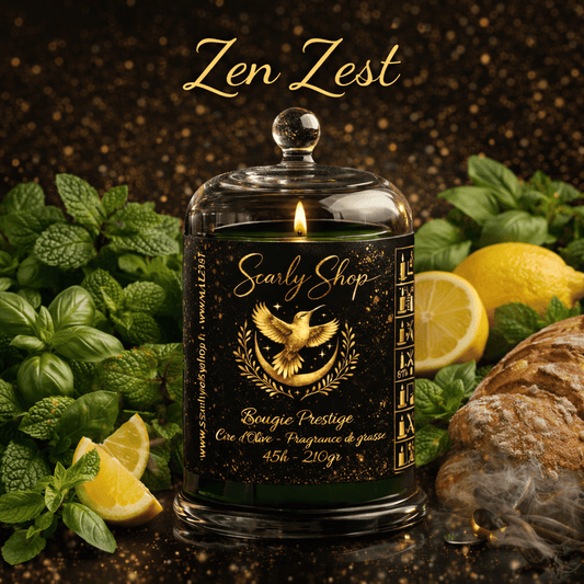 Bougie Prestige - Zen zest - 45h - Cire D'olive - Scarly Shop