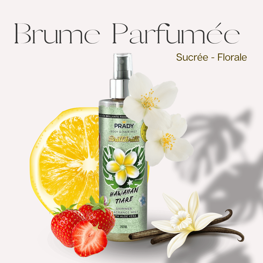 Brume parfumée scintillante Hawaiian Tiaré BrilliBrilli Prady - Scarly Shop