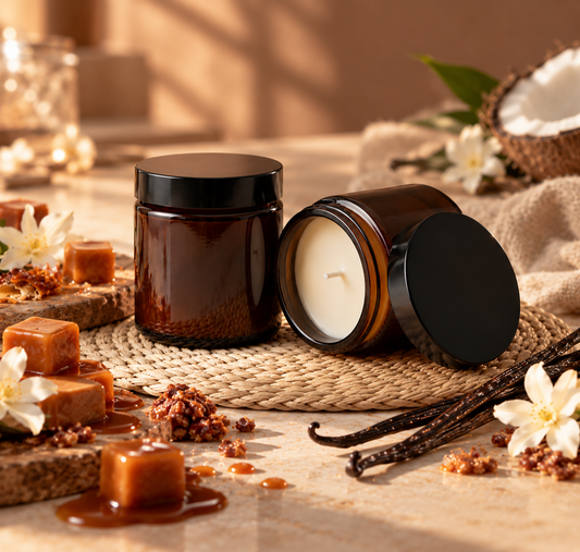 Bougie Délice Lactée artisanale | Caramel, Vanille & Lait de Coco | Scarly Shop