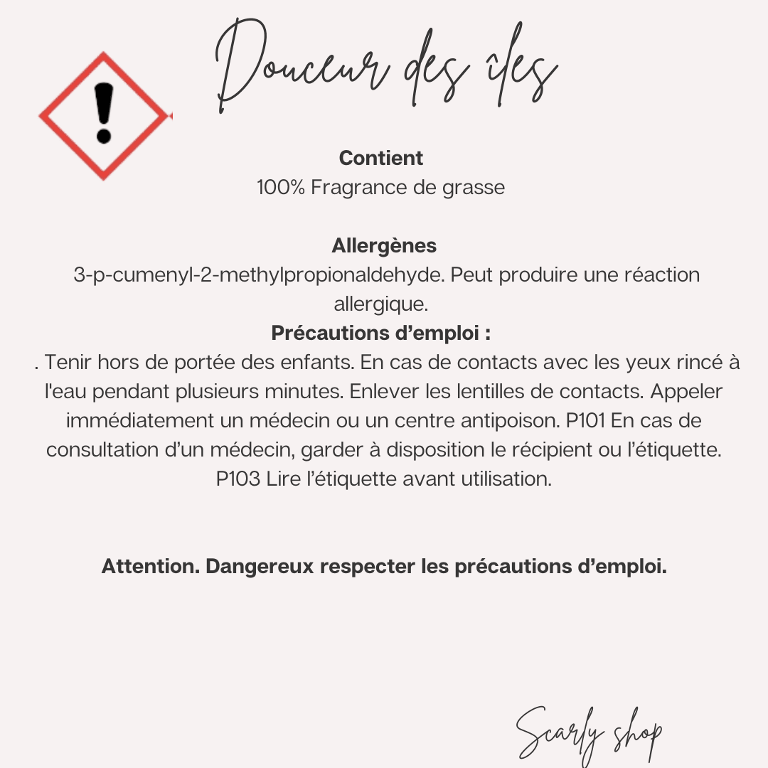 Diffuseur voiture - Monoï - Douceur des îles - Scarly Shop