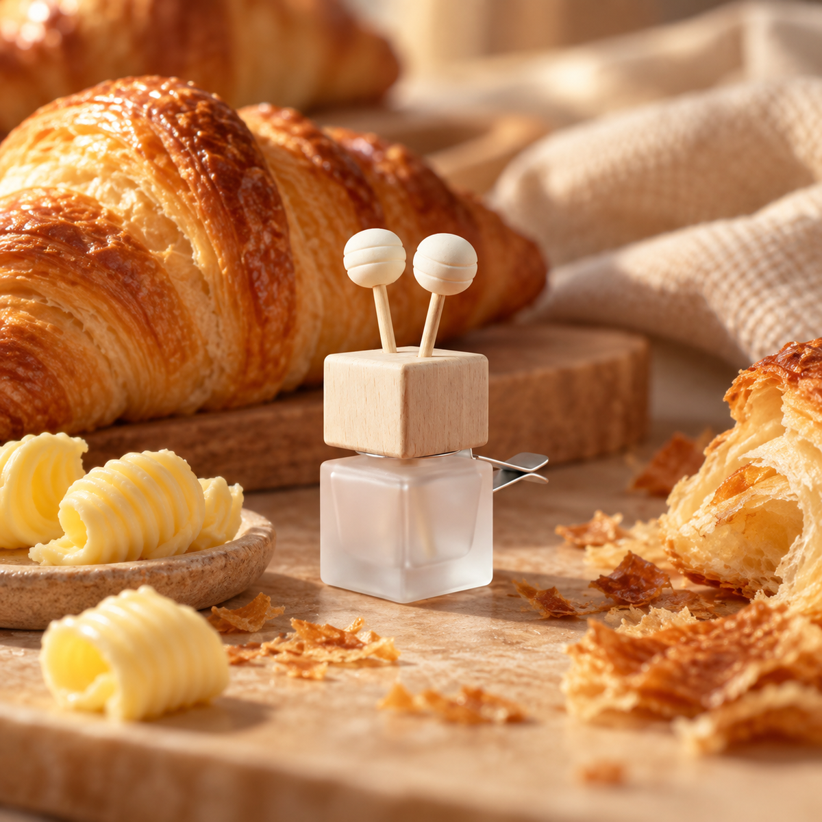 Diffuseur Voiture Artisanal Croissant aux beurre | Sain & Sans Toxines | Scarly Shop