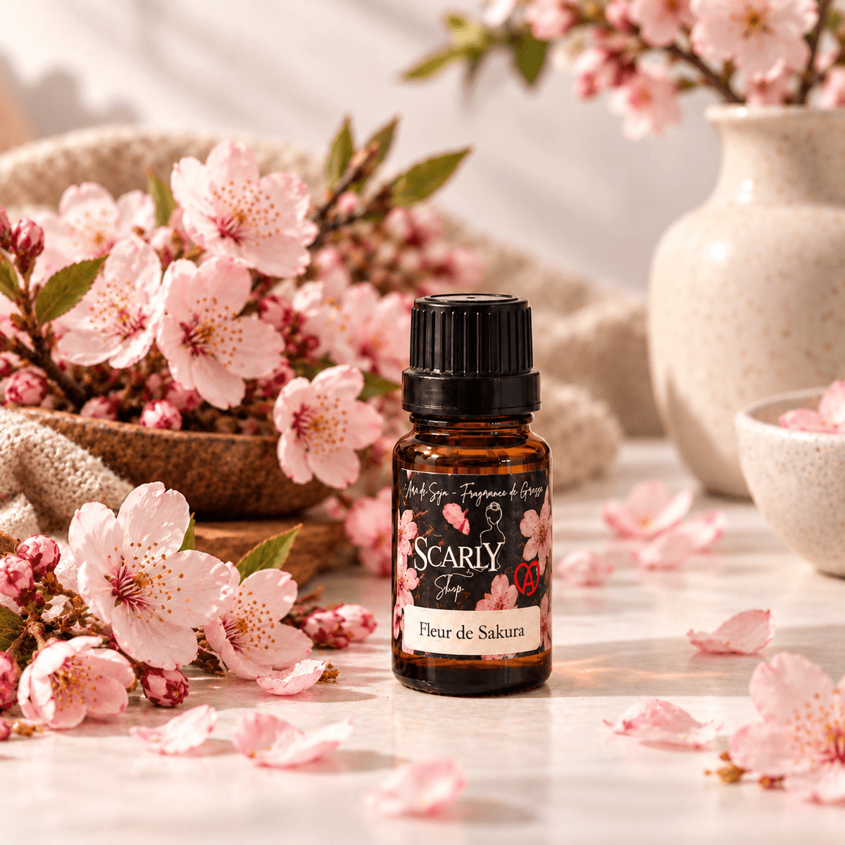 Fiole de Diffusion Fleur de Sakura 30ml | Multi-usages | Scarly Shop - Scarly Shop