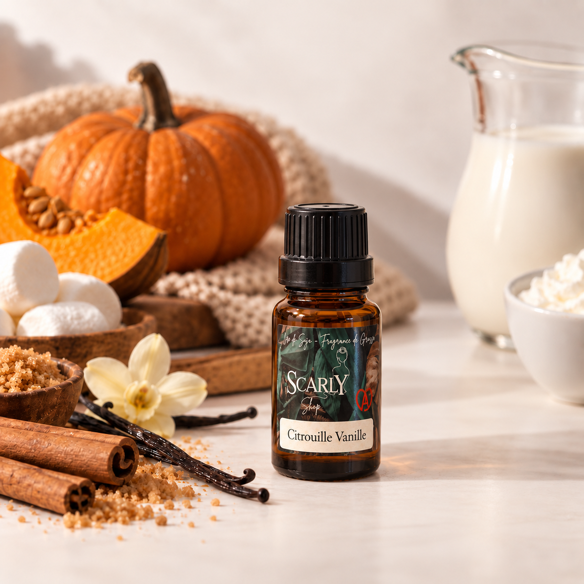 Fiole de Diffusion 30ml Citrouille Vanille Polyvalente | Scarly Shop