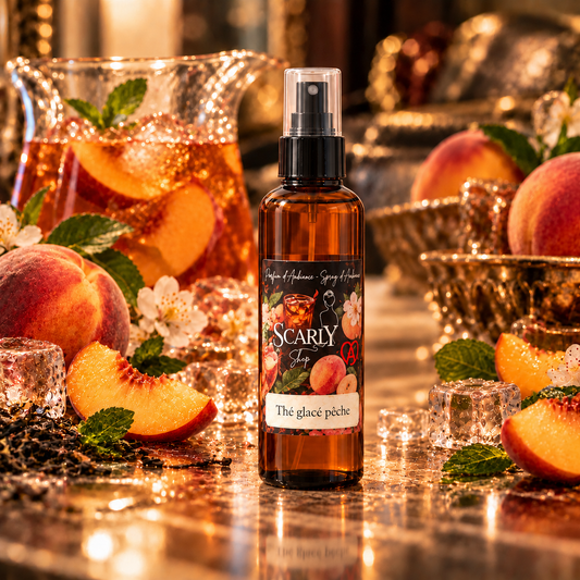 Spray d'Ambiance 100ml Thé Glacé Pêche | Parfum d'Intérieur | Scarly Shop - Scarly Shop